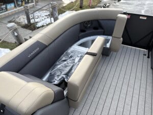 img 4300 2026 Viaggio Pontoon Black Bronze Mercury Fish, Boat
