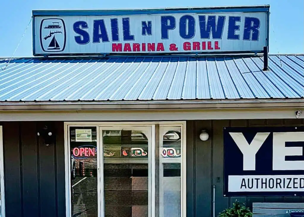 Sail N Power Marina and Grill entrance